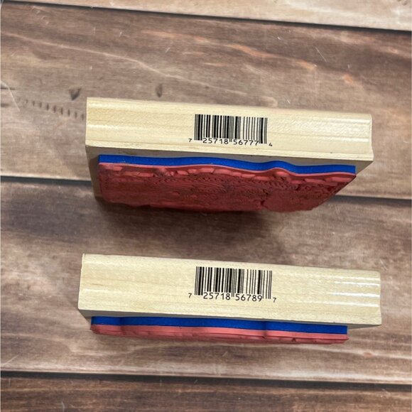 1999 INKADINKADO 2 CHRISTMAS WOODMOUNTED RUBBER STAMPS BY CYNTHIA LYSONSKI ANGEL - Picture 6 of 7